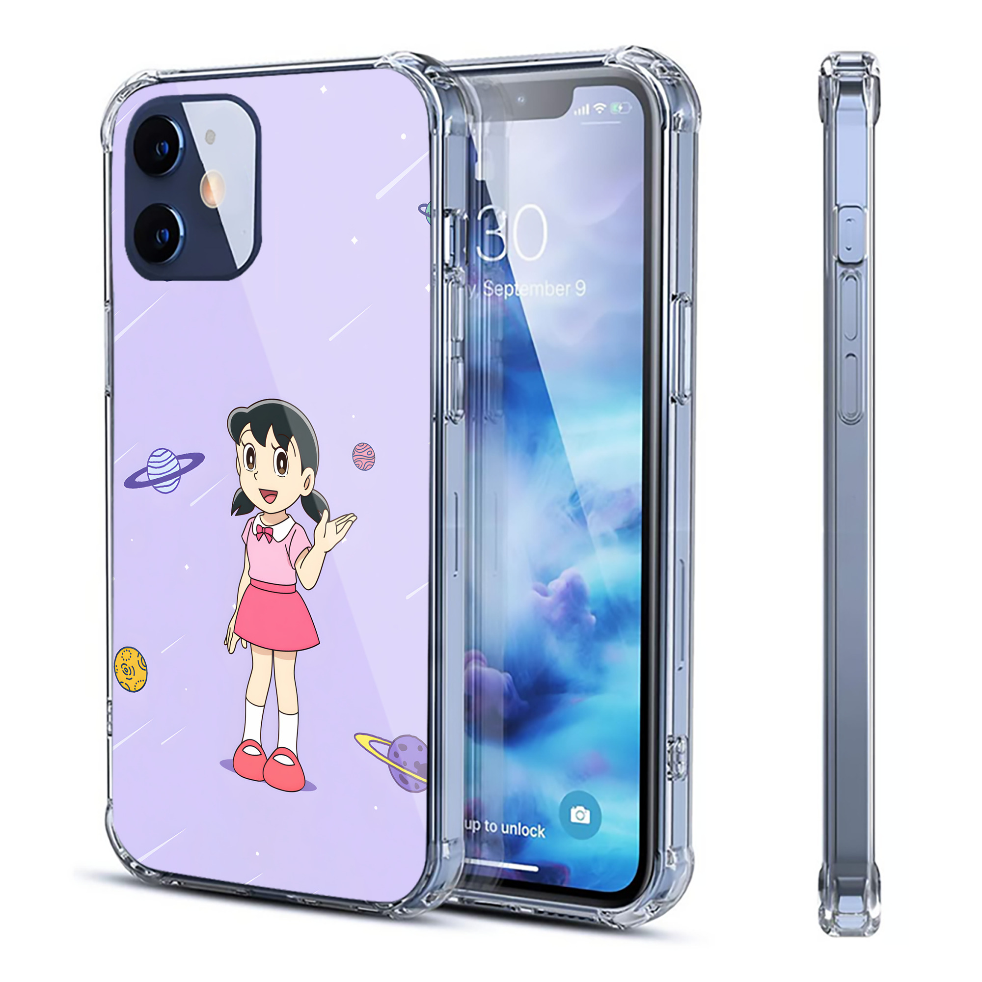 （画像用） ドラえもん Doraemon 【iPhone 12シリーズ対応】透明スマホケース（クリアソフトケース）